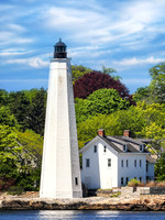 New London Harbor CT 'Pequot' Lighthouse from ferry