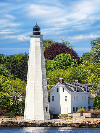 New London Harbor CT 'Pequot' Lighthouse from ferry